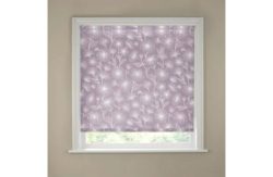 Floral Blackout Roller Blind - 4ft - Heather.
